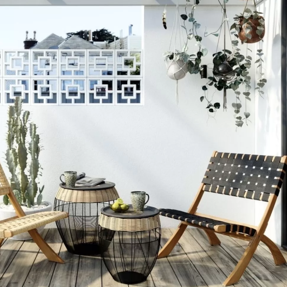 Krzesła-KARE Design Krzesło Ogrodowe Ipanema 78x73 Cm Czarne