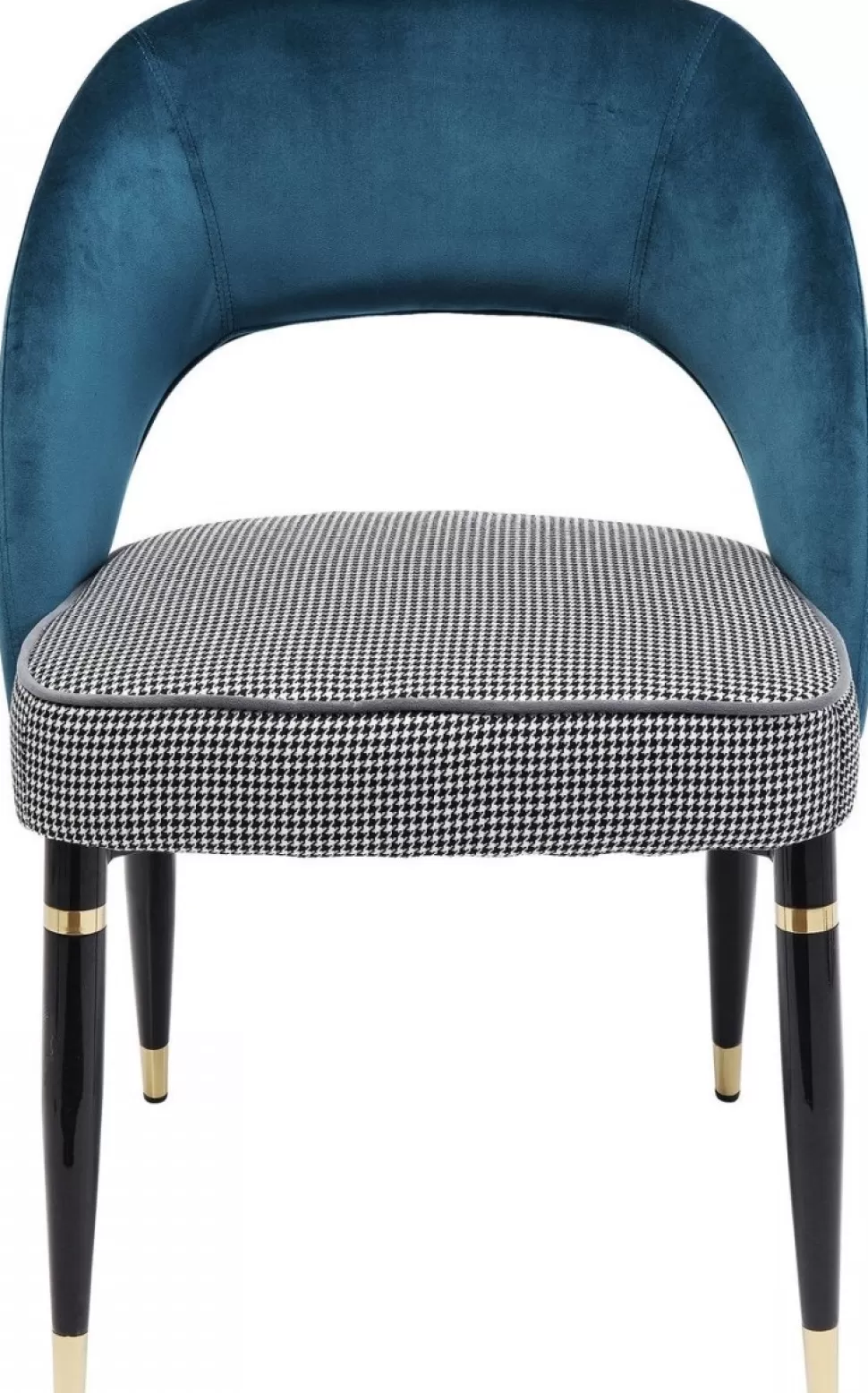 Krzesła-KARE Design Krzesło Samantha 56x83 Cm Niebieskozielone Siedzisko Pepitka