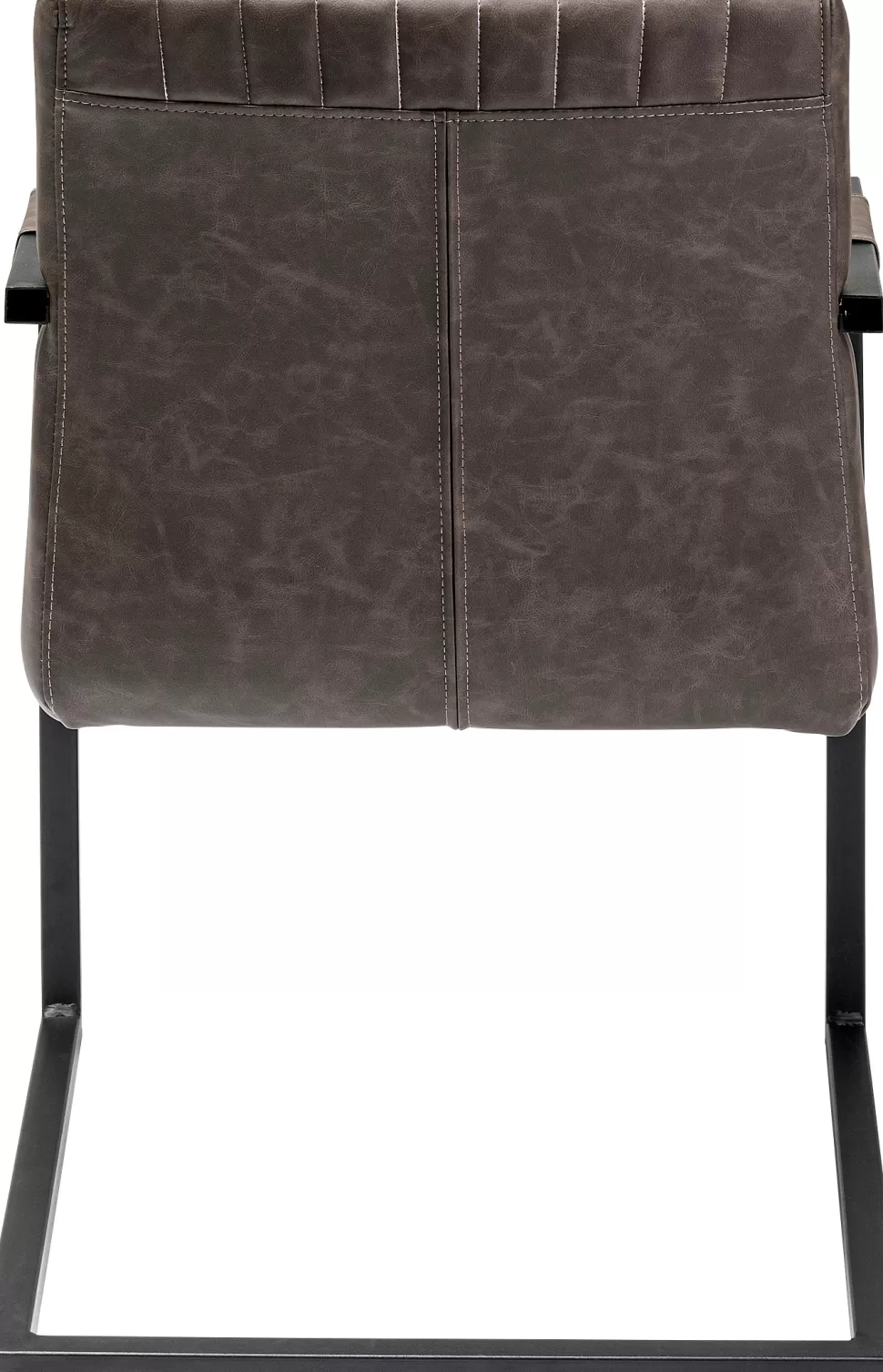 Krzesła-KARE Design Krzesło Swing Z Podłokietnikami Loft Brązowe Nogi Czarne 54x87 Cm