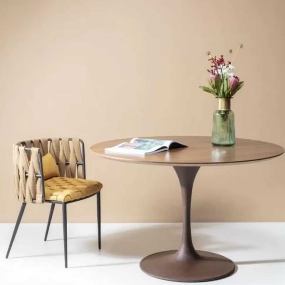 Krzesła-KARE Design Krzesło Z Podłokietnikami Cheerio 55x75 Cm żółte
