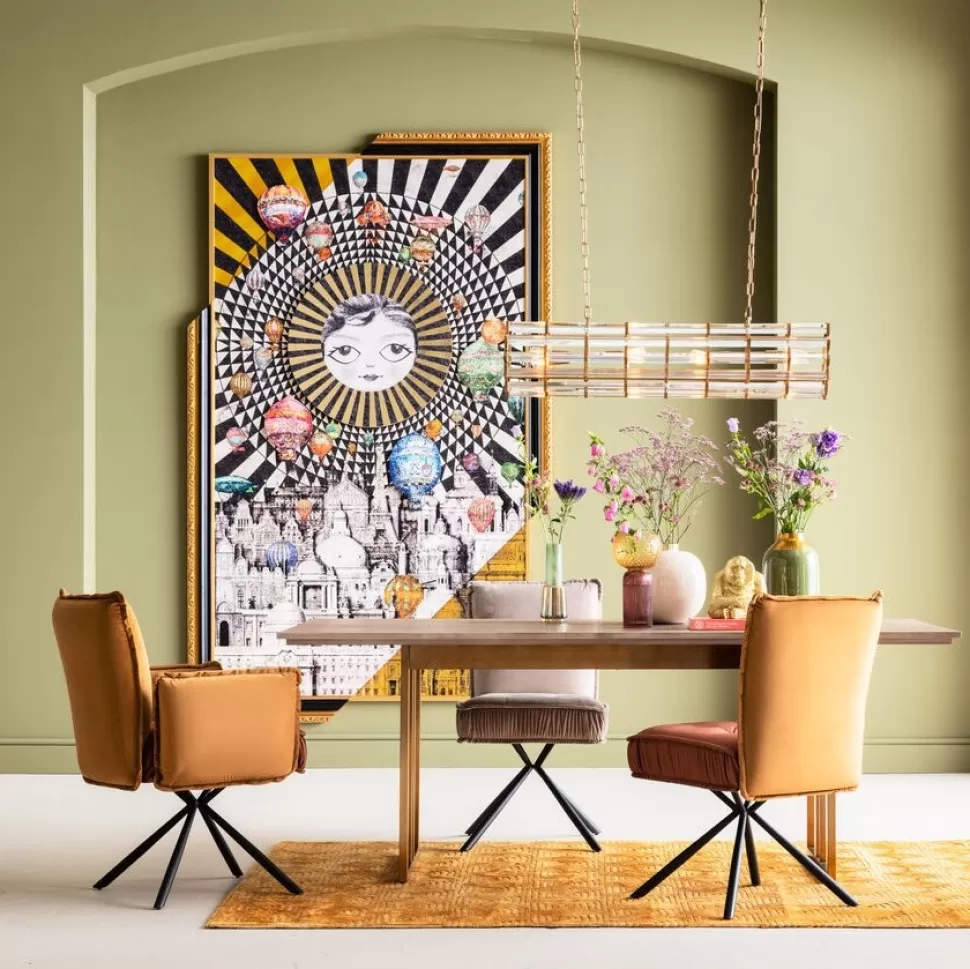 Krzesła-KARE Design Krzesło Z Podłokietnikami Chelsea 65x90 Cm Brązowe