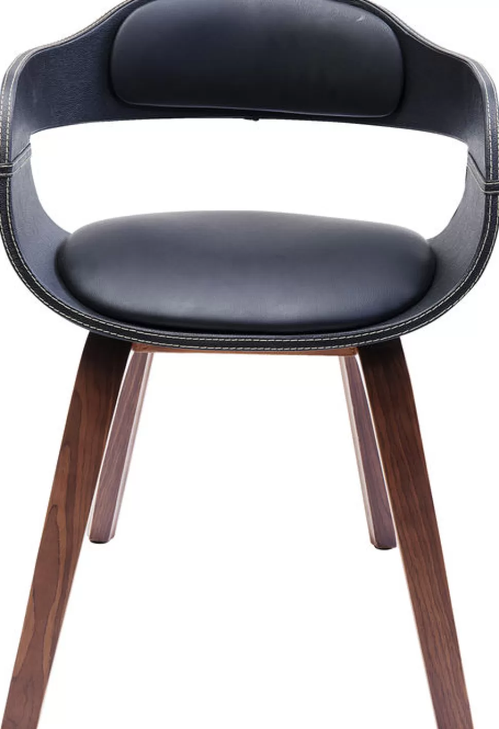Krzesła-KARE Design Krzesło Z Podłokietnikami Costa 52x71 Cm Czarne Ekoskóra