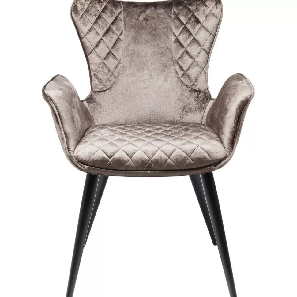 Krzesła-KARE Design Krzesło Z Podłokietnikami Dream 63x88 Cm Brązowe