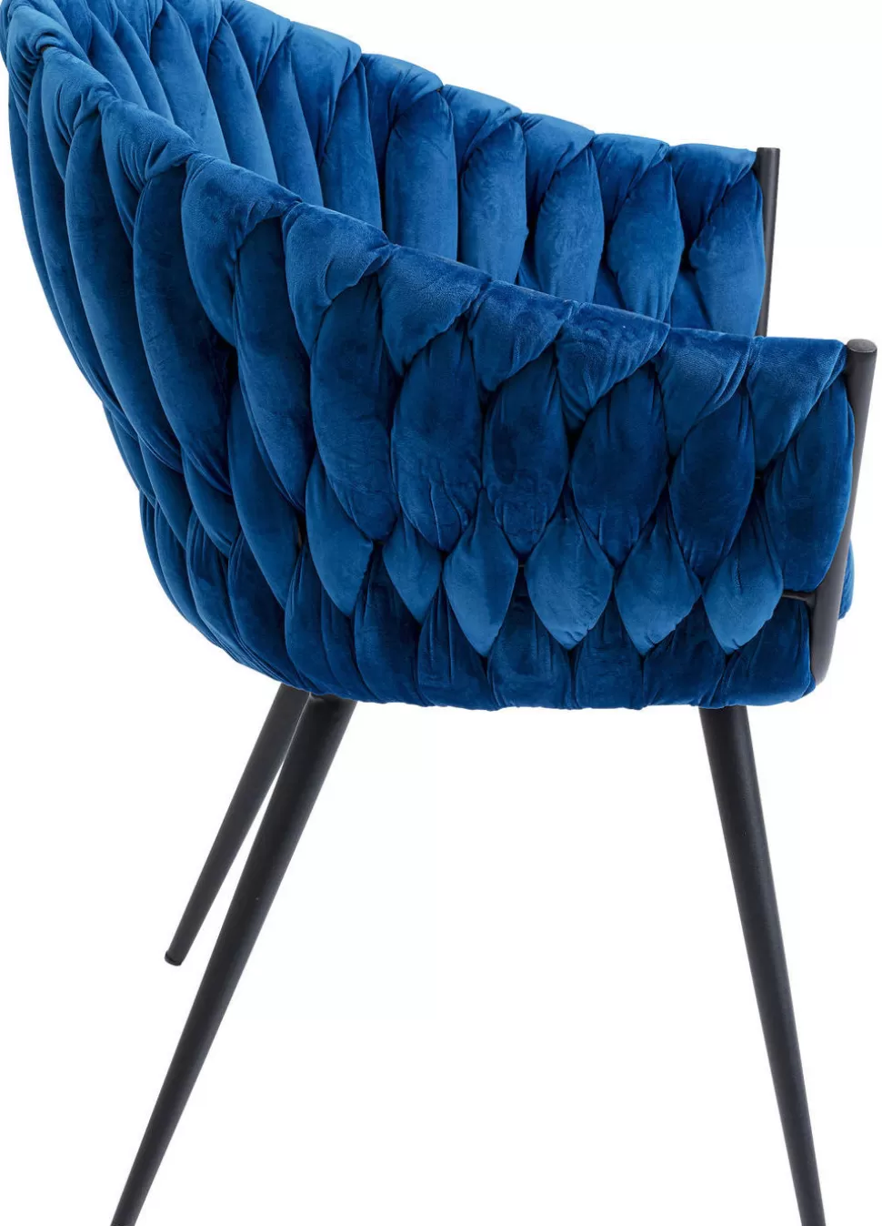 Krzesła-KARE Design Krzesło Z Podłokietnikami Knot 68x79 Cm Niebieskie