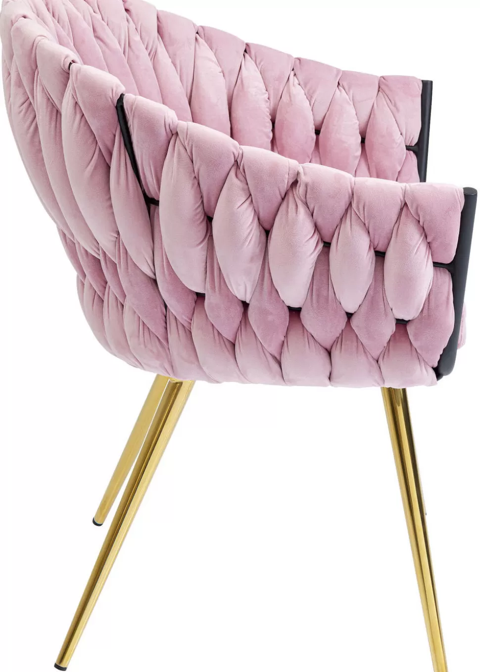 Krzesła-KARE Design Krzesło Z Podłokietnikami Knot 81x62 Cm Jasnoróżowe