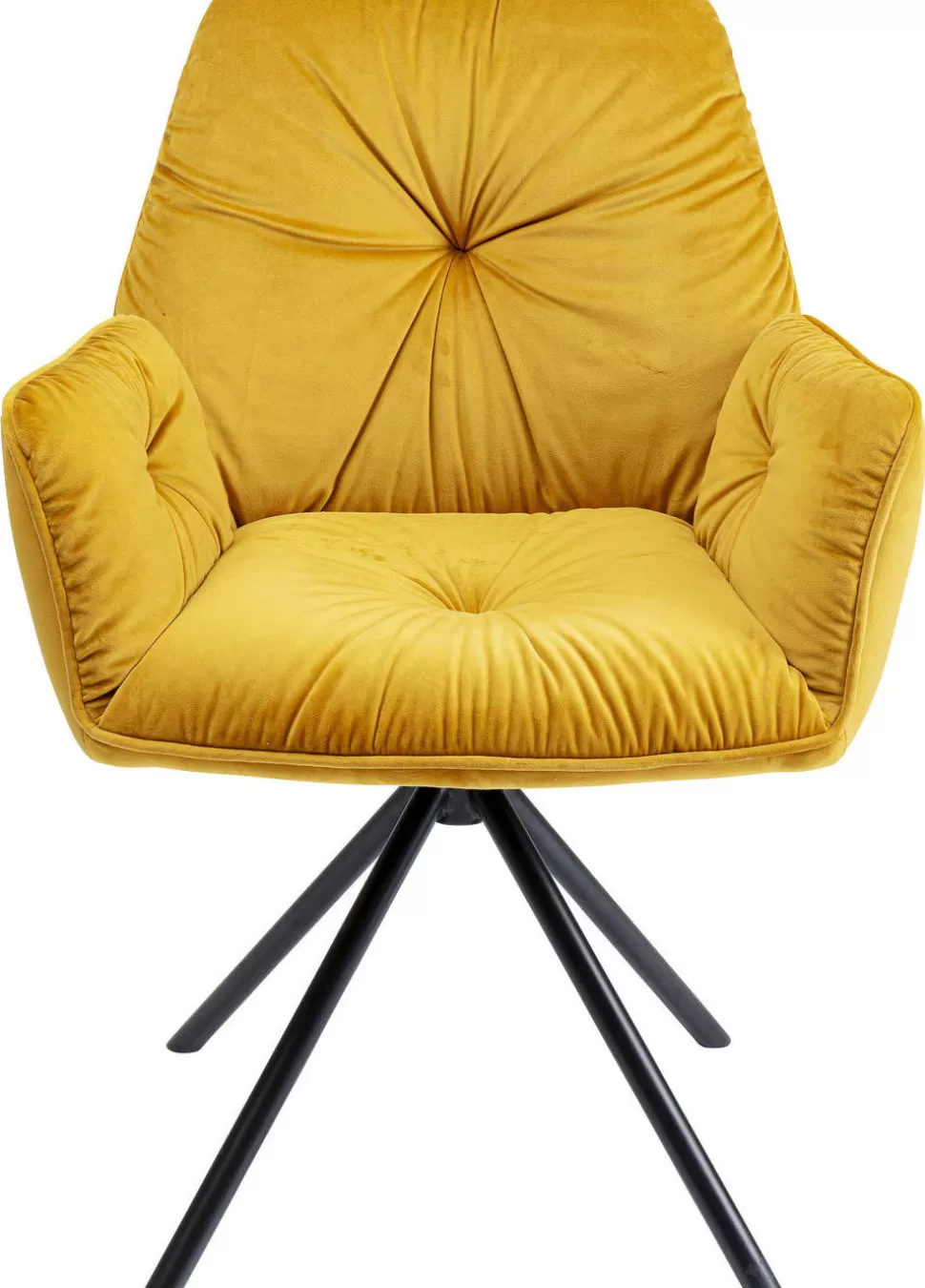 Krzesła-KARE Design Krzesło Z Podłokietnikami Mila 60x89 Cm żółte