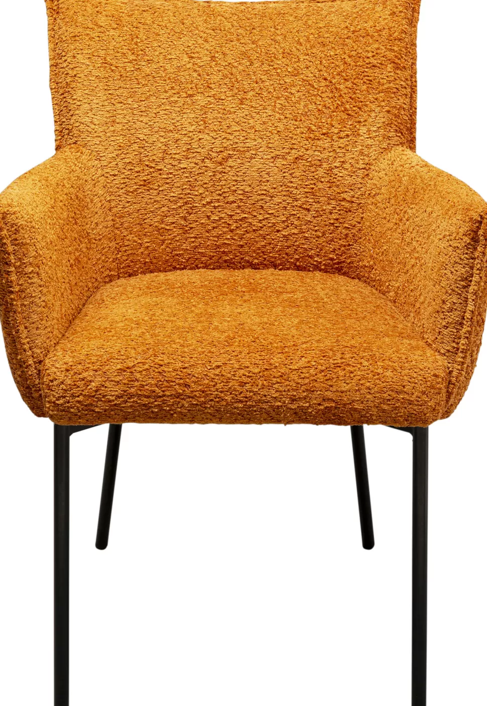 Krzesła-KARE Design Krzesło Z Podłokietnikami Pomarańczowe Z Czarnymi Nogami 60x87 Cm
