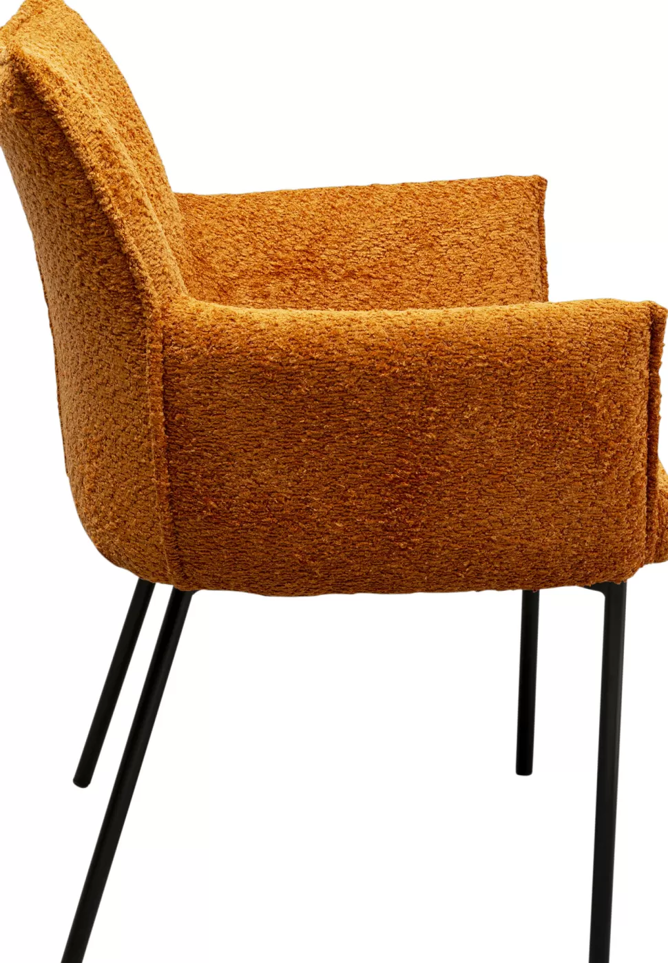 Krzesła-KARE Design Krzesło Z Podłokietnikami Pomarańczowe Z Czarnymi Nogami 60x87 Cm