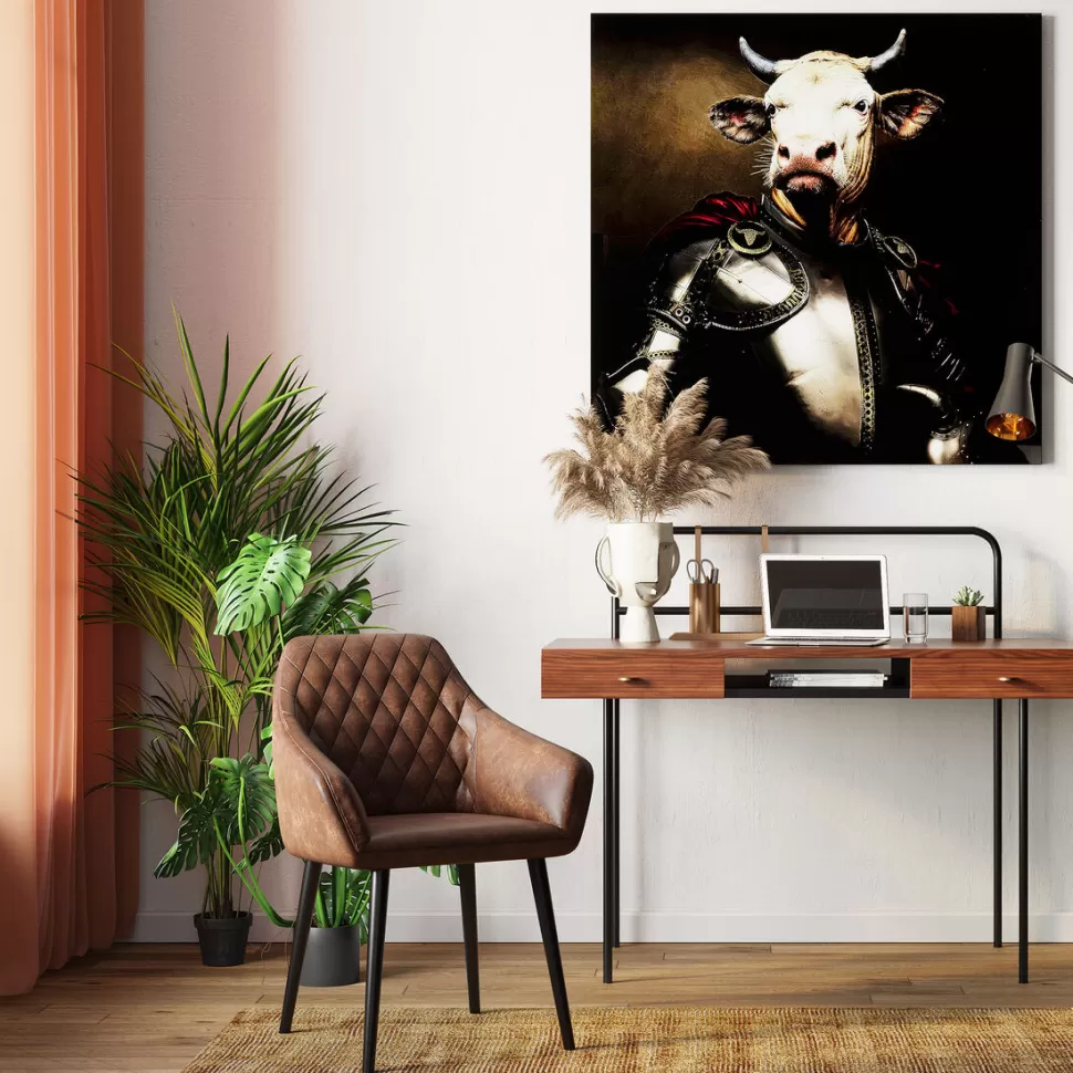 Krzesła-KARE Design Krzesło Z Podłokietnikami San Remo 59x79 Cm Brązowe Ekoskóra