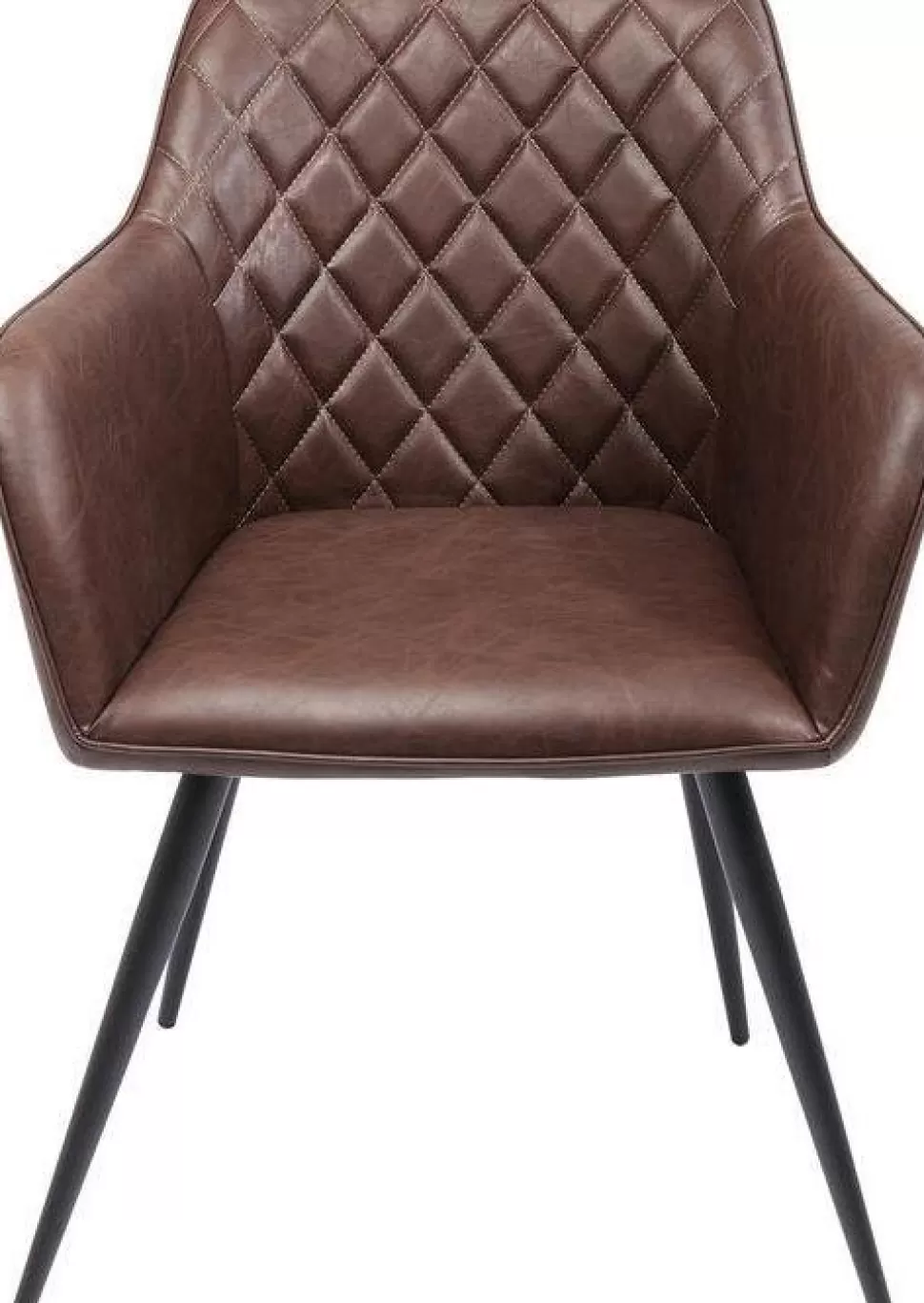Krzesła-KARE Design Krzesło Z Podłokietnikami San Remo 59x79 Cm Brązowe Ekoskóra