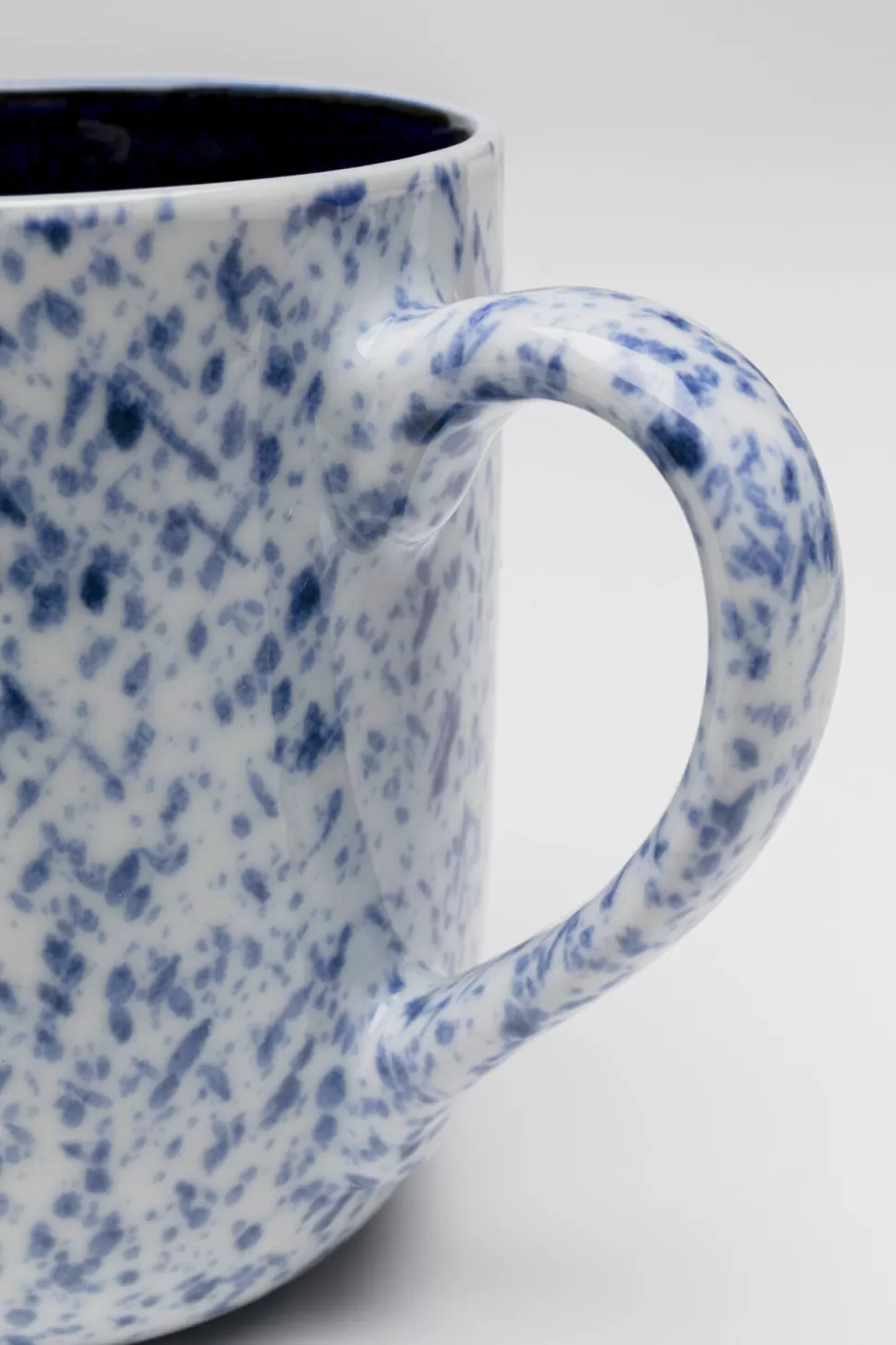 Zastawa Stołowa | Kubki-KARE Design Kubek Kamionkowy Z Uchem W Kolorze Biało-niebieskim 350 Ml