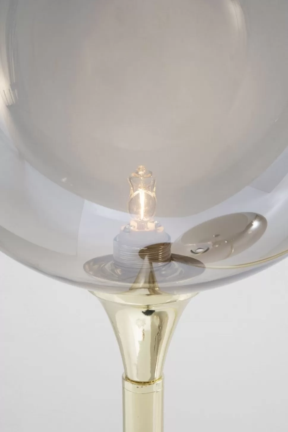 Lampy Podłogowe-KARE Design Lampa Podłogowa Al Capone Tre 37x176 Cm Złota Klosze Przydymione