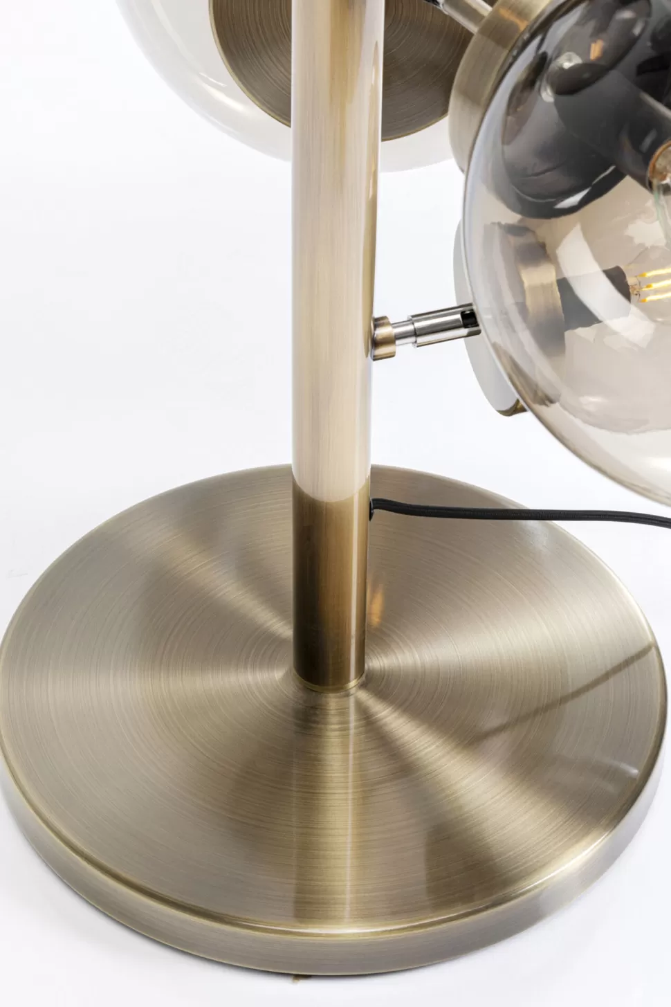 Lampy Podłogowe-KARE Design Lampa Podłogowa Duża Złota Klosze Szklane Kule Przydymione 160 Cm