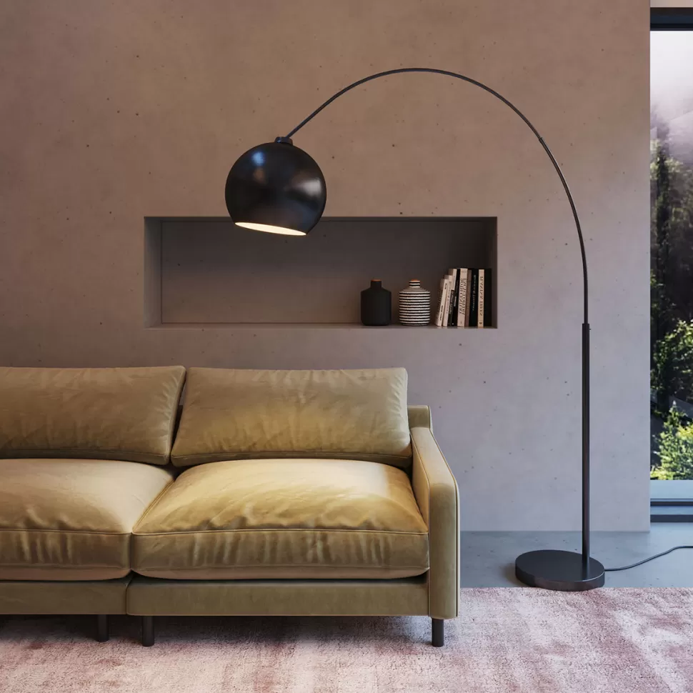 Lampy Podłogowe-KARE Design Lampa Podłogowa Lounge Small Deal Eco 163x175 Cm Czarna Matowa