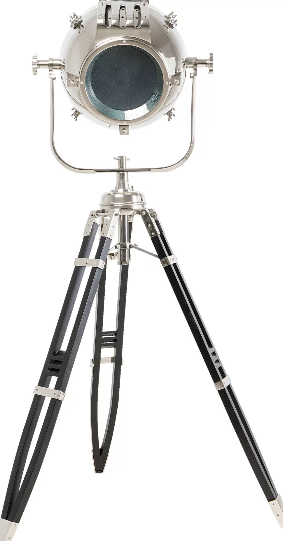 Lampy Podłogowe-KARE Design Lampa Podłogowa Movie 230 Cm Trójnóg Drewno Mango I Aluminium