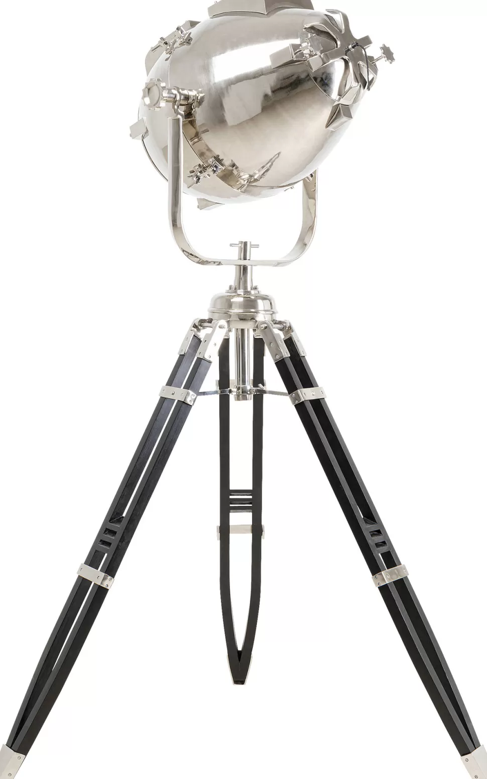 Lampy Podłogowe-KARE Design Lampa Podłogowa Movie 230 Cm Trójnóg Drewno Mango I Aluminium