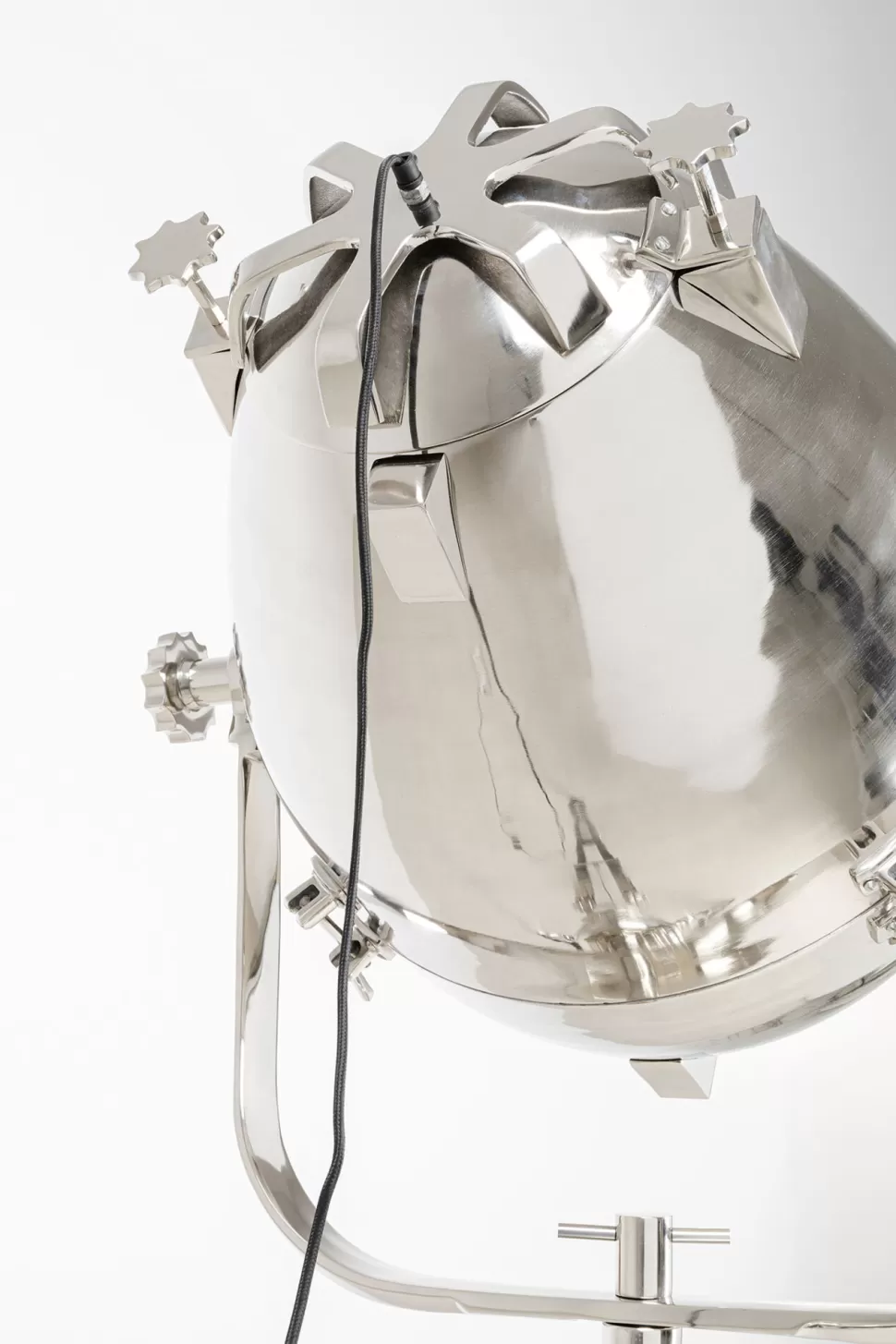 Lampy Podłogowe-KARE Design Lampa Podłogowa Movie 230 Cm Trójnóg Drewno Mango I Aluminium