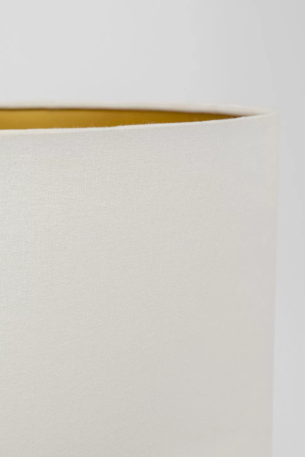 Lampy Podłogowe-KARE Design Lampa Podłogowa Podstawa Złota Stalowa Abażur Biały Lniany 150 Cm