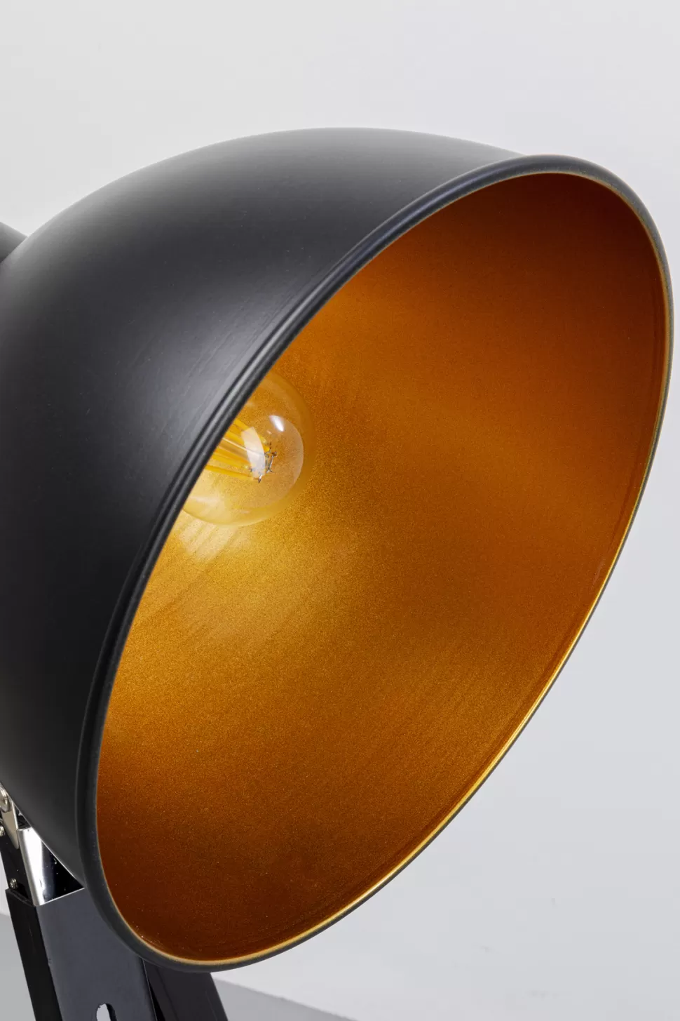 Lampy Podłogowe-KARE Design Lampa Podłogowa Trójnóg Z Regulacją Wysokości Czarna Drewno I Stal 95-140 Cm