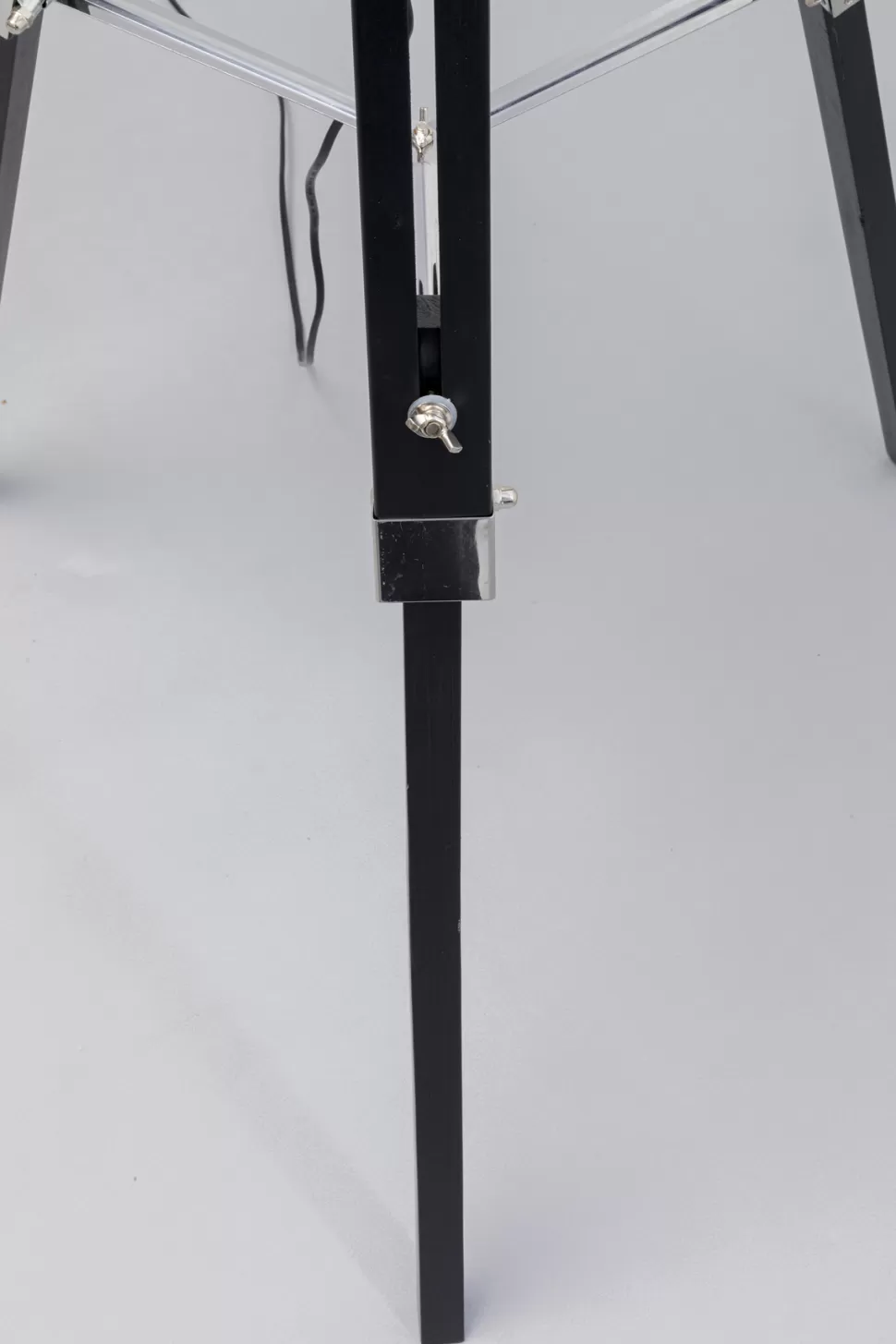 Lampy Podłogowe-KARE Design Lampa Podłogowa Trójnóg Z Regulacją Wysokości Drewniana Czarna 99-144 Cm