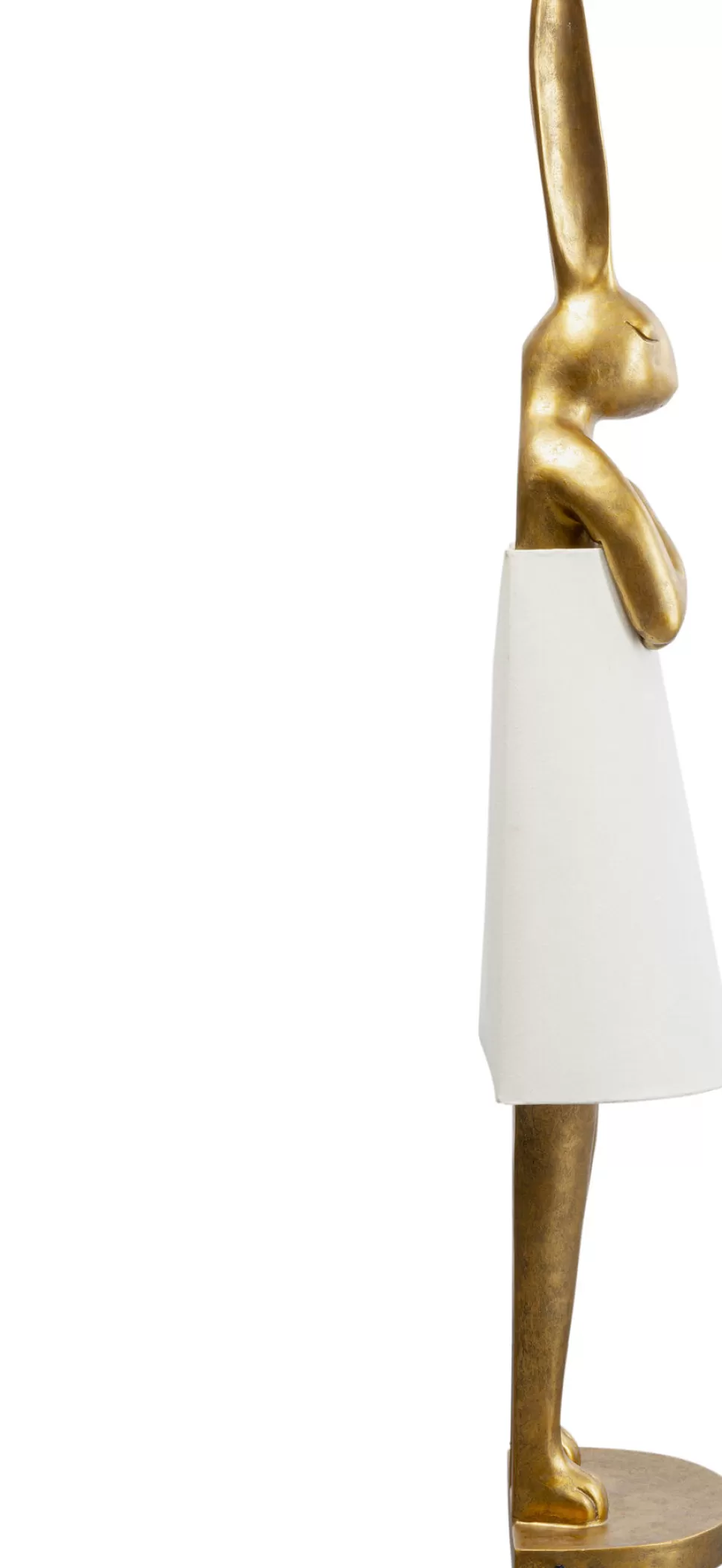 Lampy Podłogowe-KARE Design Lampa Podłogowa Złoty Królik Z Białym Abażurem 150 Cm