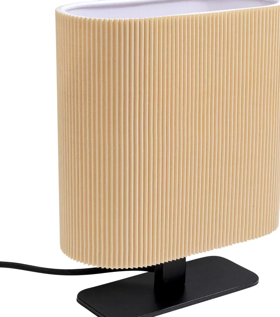 Lampy Stołowe-KARE Design Lampa Stołowa Beżowa Podstawa Czarna 21x26 Cm