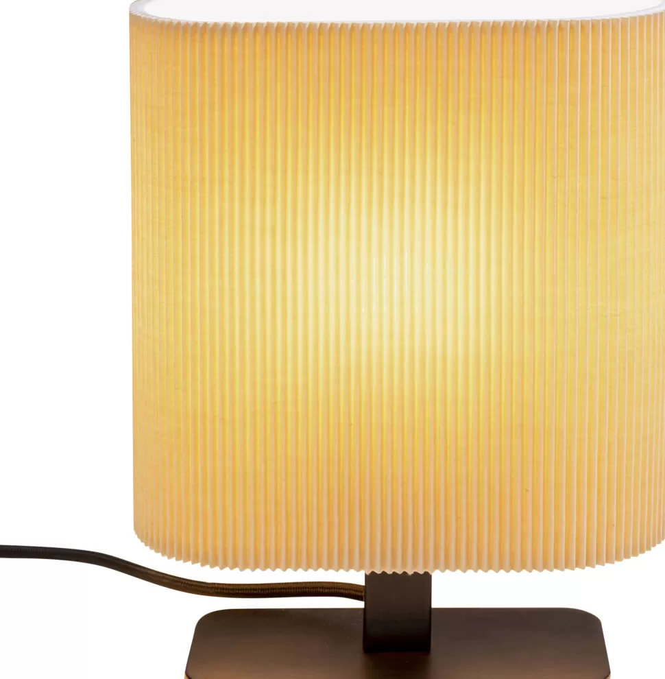 Lampy Stołowe-KARE Design Lampa Stołowa Beżowa Podstawa Czarna 21x26 Cm