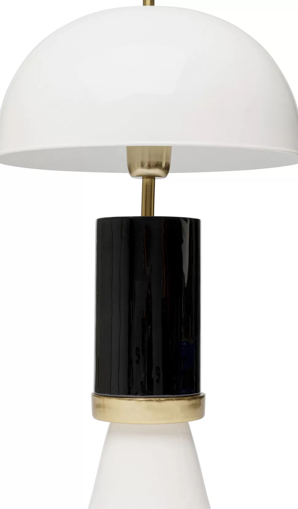 Lampy Stołowe-KARE Design Lampa Stołowa Biało-czarna Stalowa Emaliowana 51 Cm