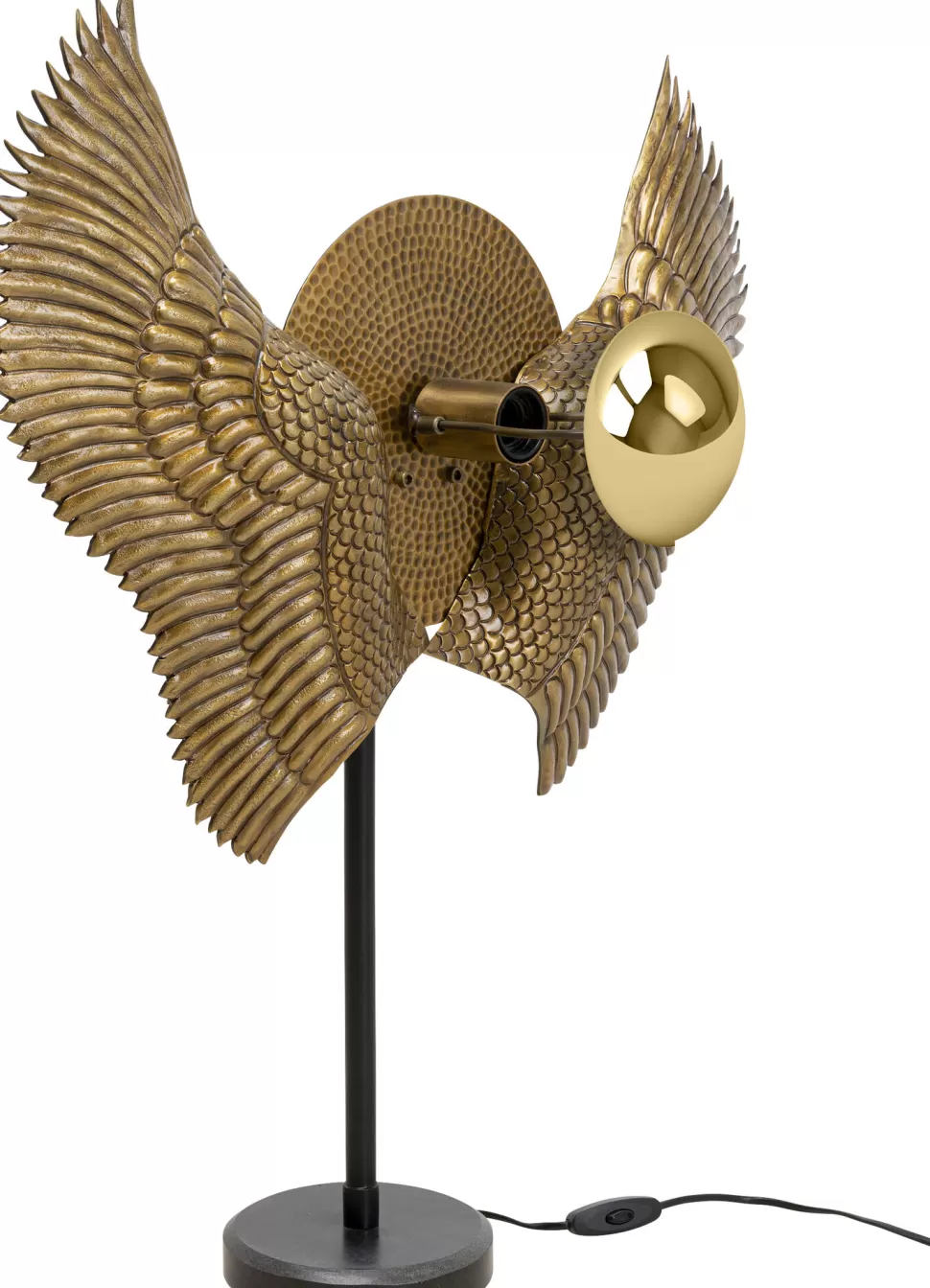 Lampy Stołowe-KARE Design Lampa Stołowa Bird Wings 61x76 Cm Czarno-złota