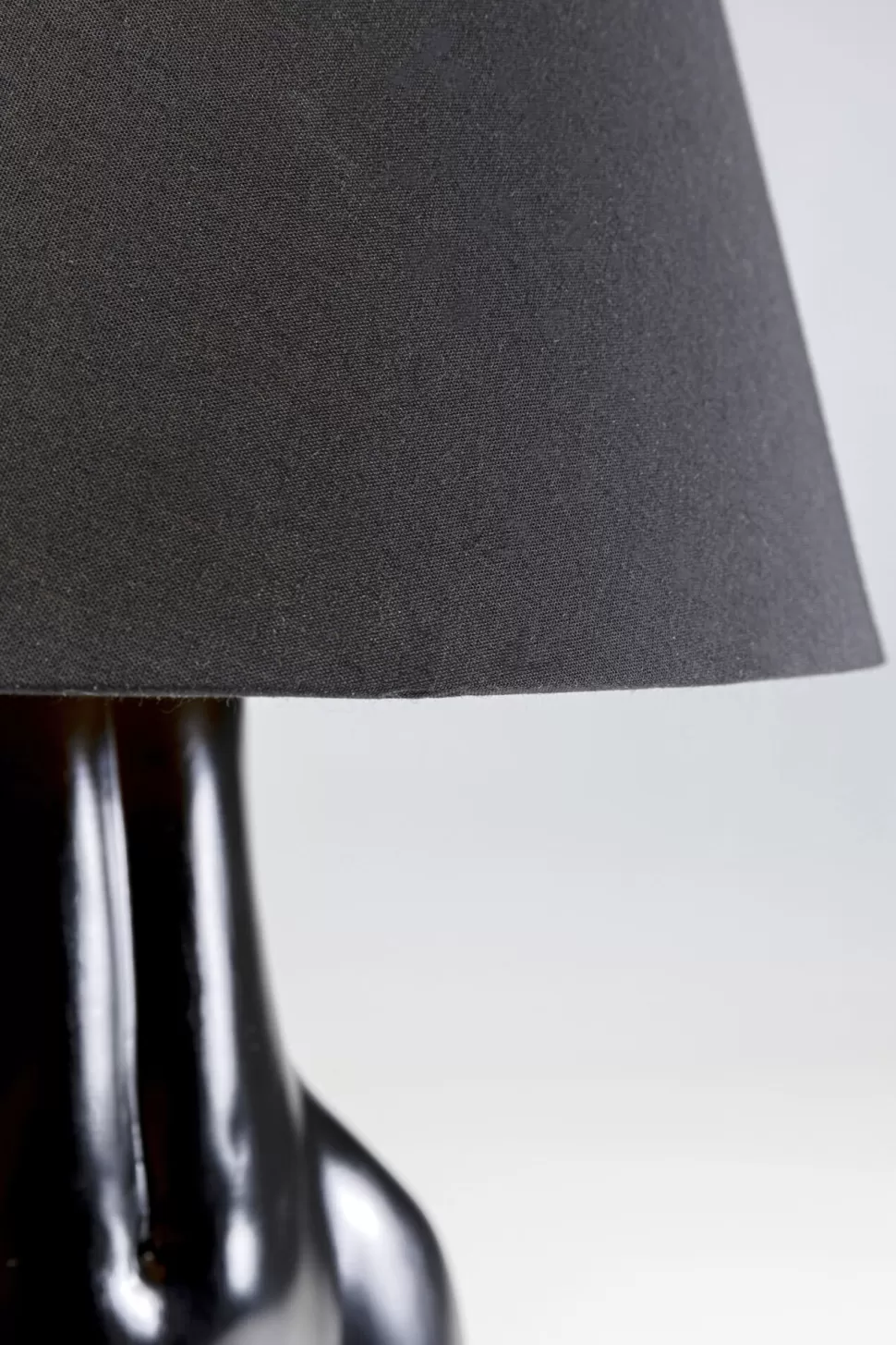 Lampy Stołowe-KARE Design Lampa Stołowa Czarna Z Abażurem Motyw Ludzkiego Ciała Ø30x48 Cm
