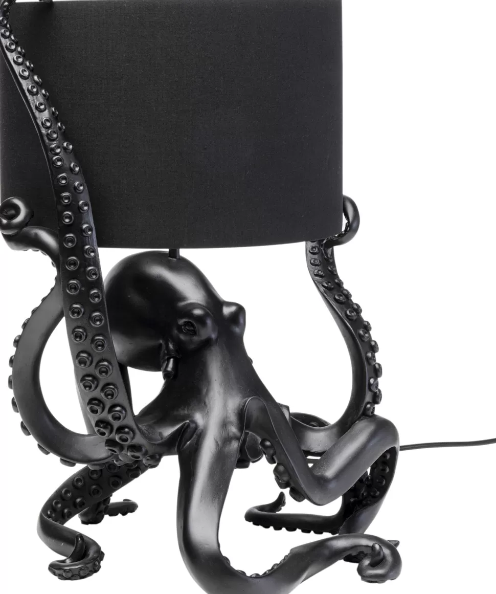 Lampy Stołowe-KARE Design Lampa Stołowa Z Abażurem Czarna Ośmiornica 37x47 Cm