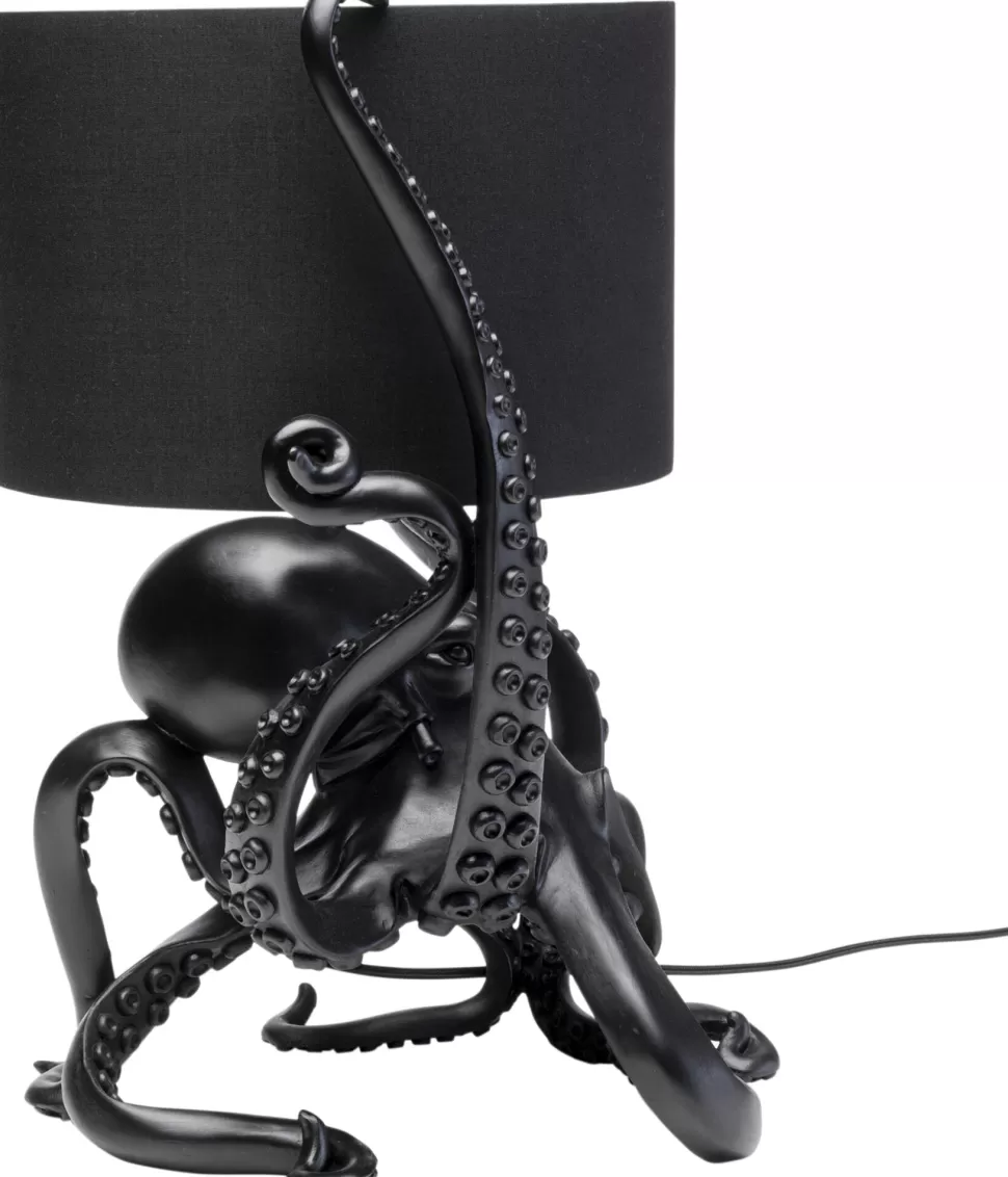 Lampy Stołowe-KARE Design Lampa Stołowa Z Abażurem Czarna Ośmiornica 37x47 Cm