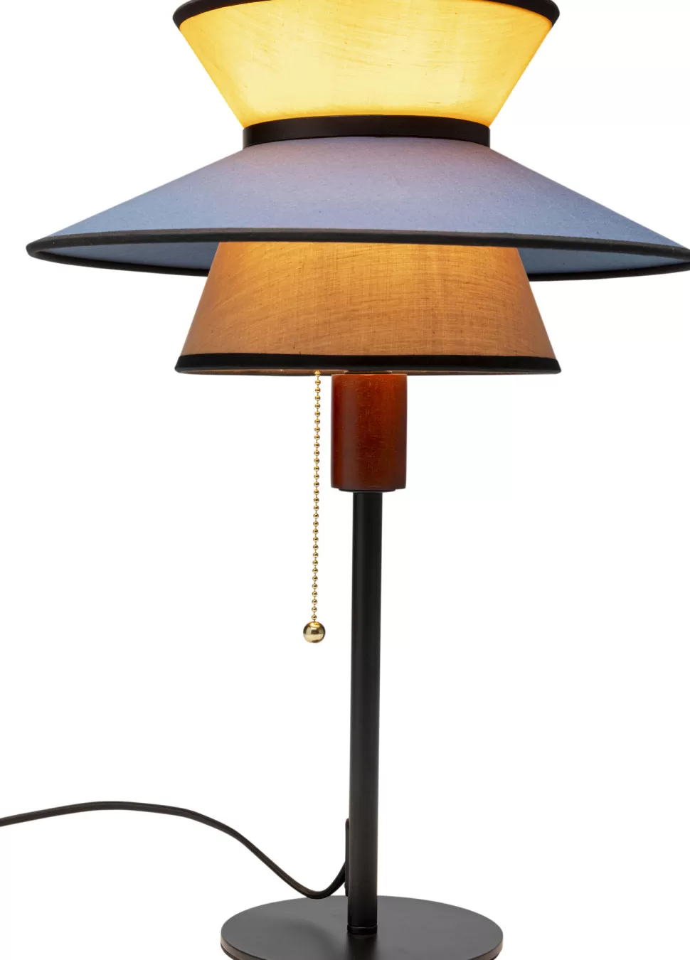 Lampy Stołowe-KARE Design Lampa Stołowa Z Kolorowym Kloszem Podstawa Czarna Ø35x49 Cm