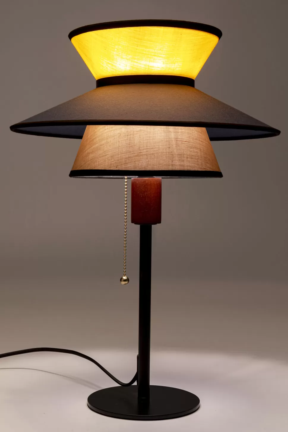 Lampy Stołowe-KARE Design Lampa Stołowa Z Kolorowym Kloszem Podstawa Czarna Ø35x49 Cm