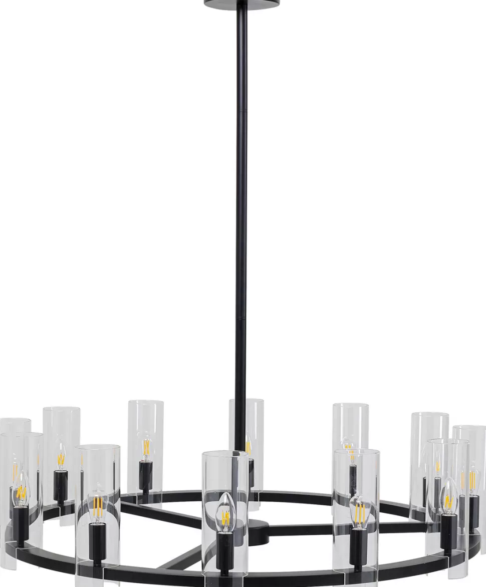 Lampy Wiszące-KARE Design Lampa Wisząca Candel Crown Ø99 Cm Czarna - Klosze Szklane