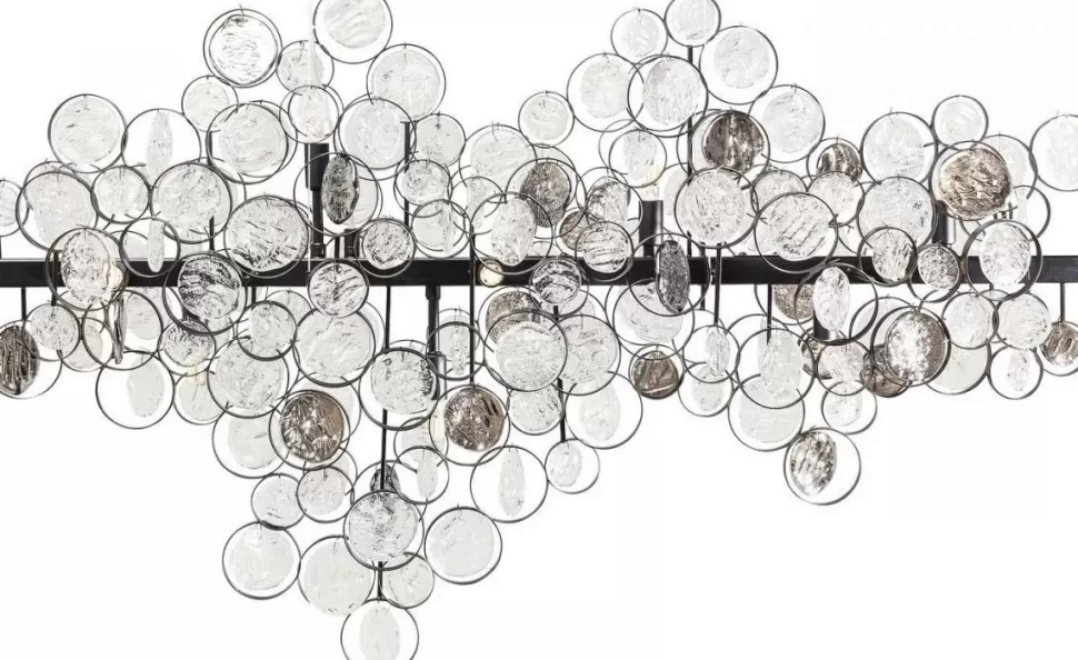 Lampy Wiszące-KARE Design Lampa Wisząca Clouds Clear 102x61 Cm Szara
