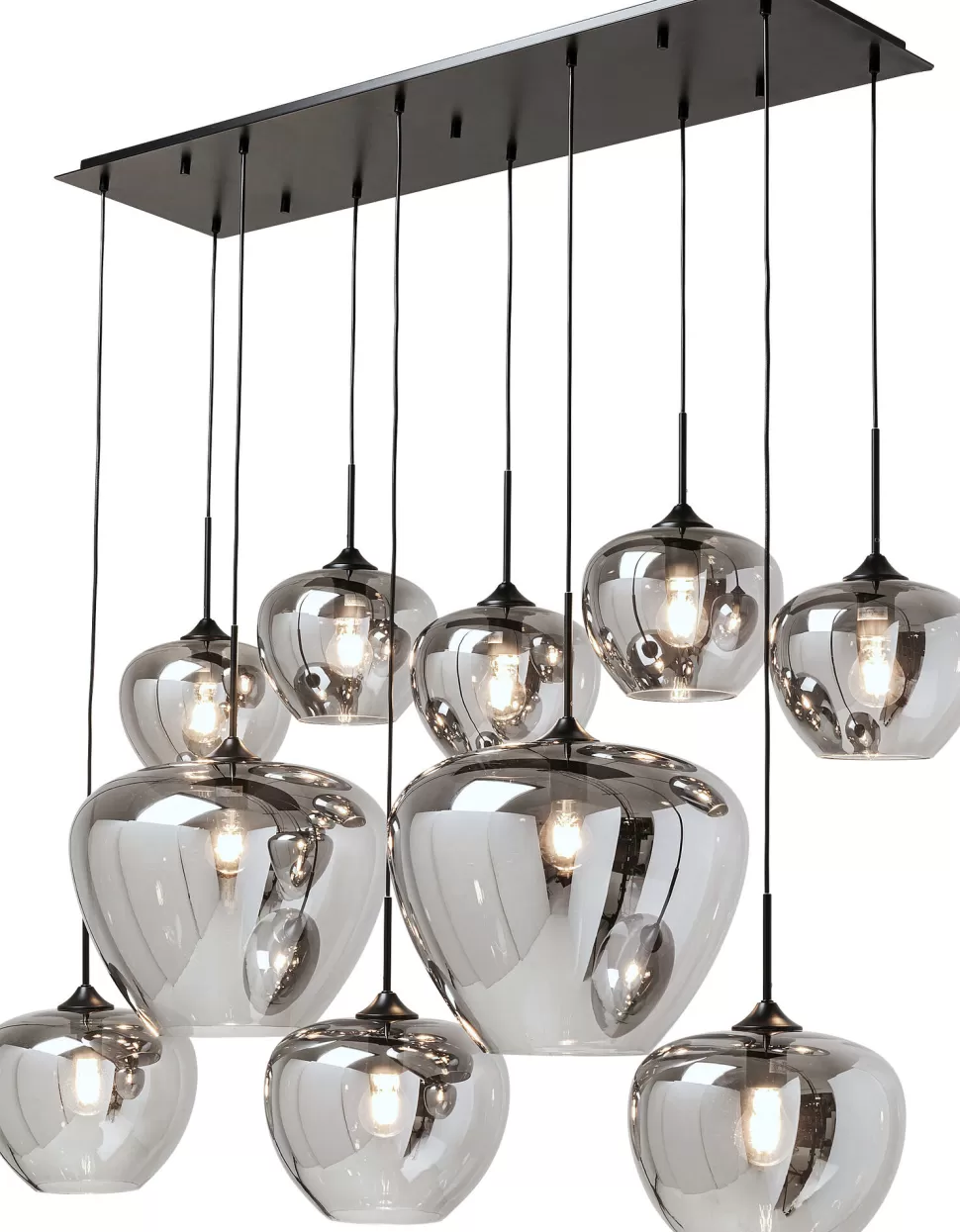 Lampy Wiszące-KARE Design Lampa Wisząca Do Salonu Klosze Przydymione Szklane 110x160 Cm