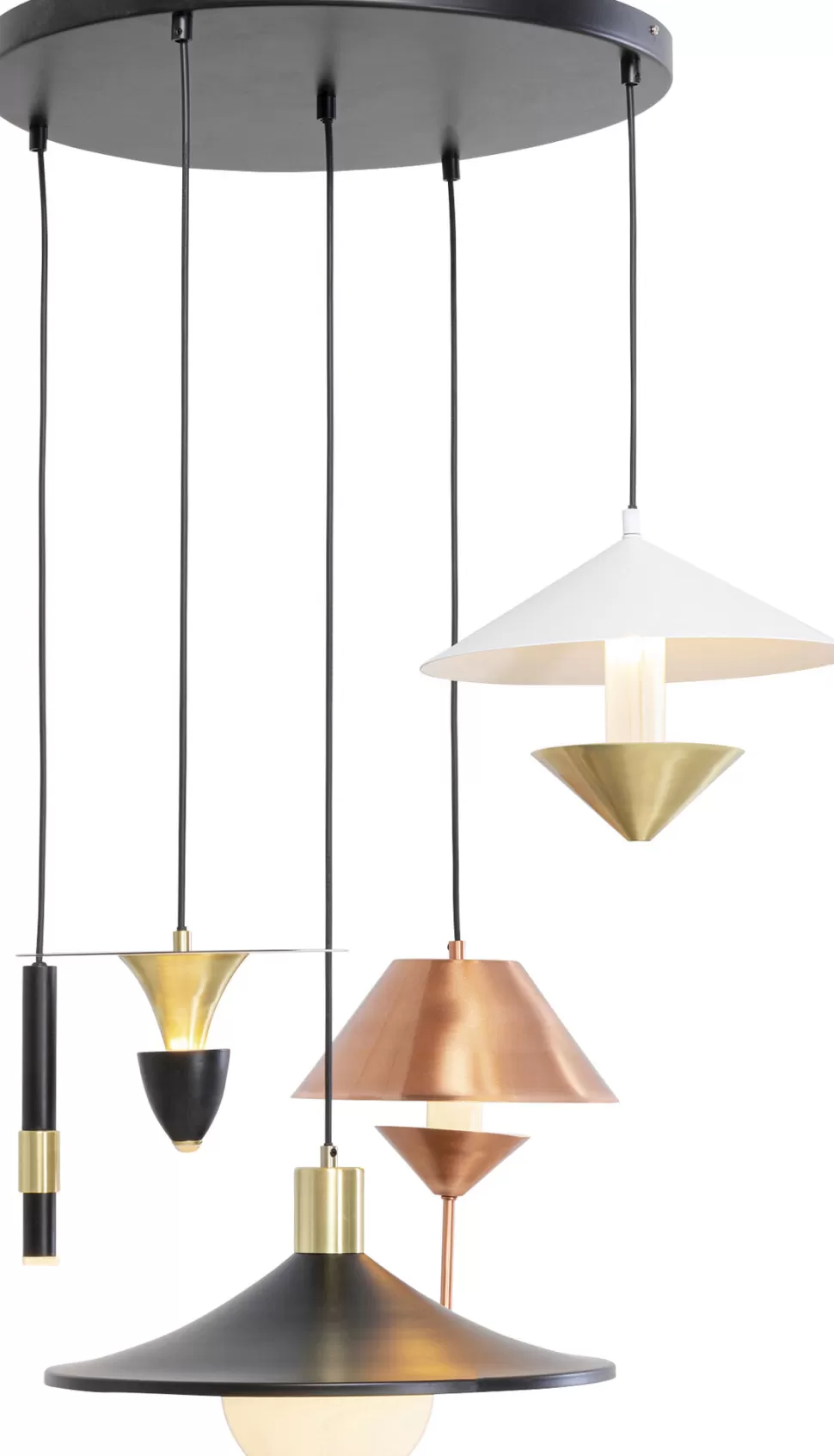 Lampy Wiszące-KARE Design Lampa Wisząca Do Salonu Stalowa 5xG9 Ø50 Cm