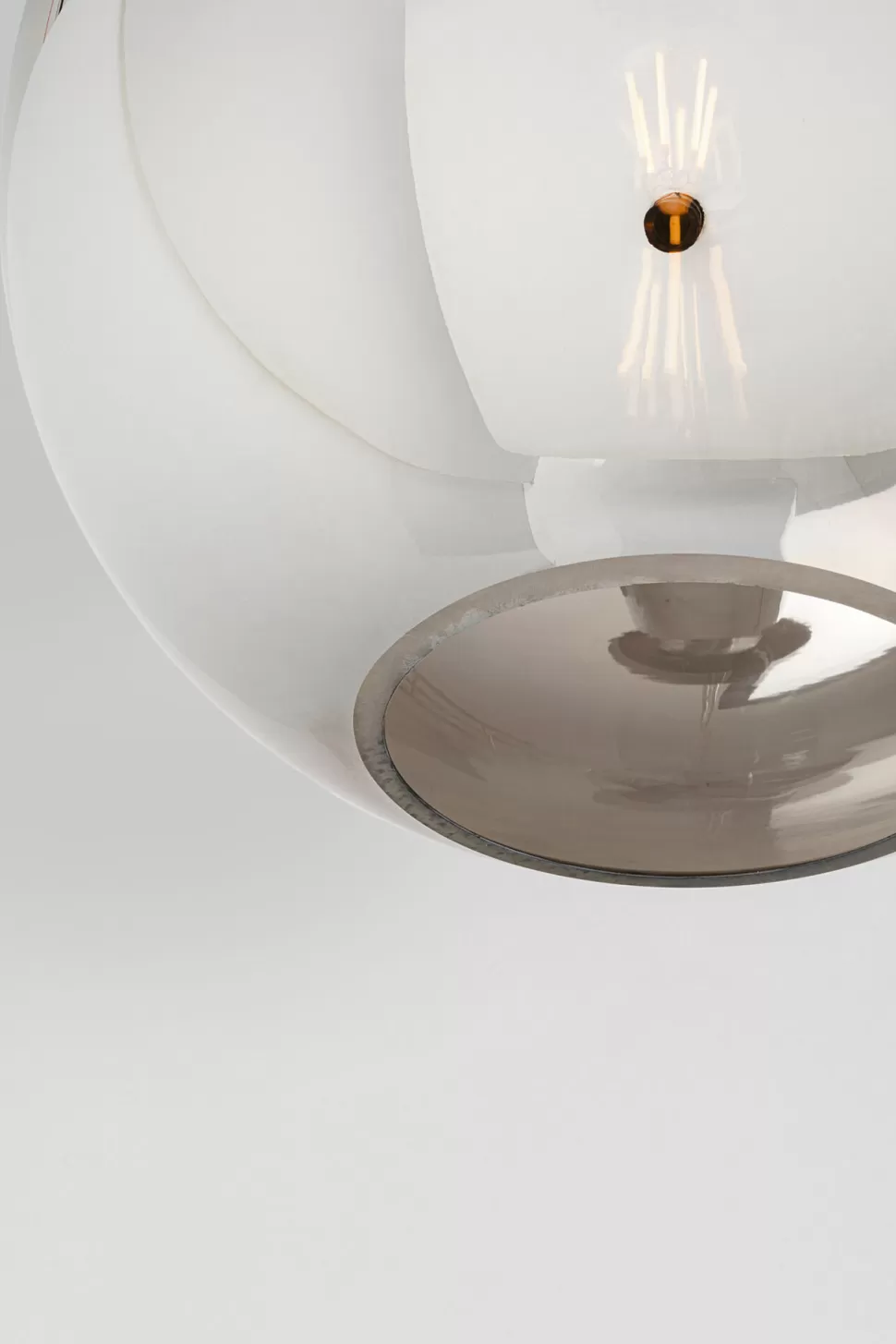 Lampy Wiszące-KARE Design Lampa Wisząca Kula Srebrna Szkło Galwanizowane Ø35 Cm