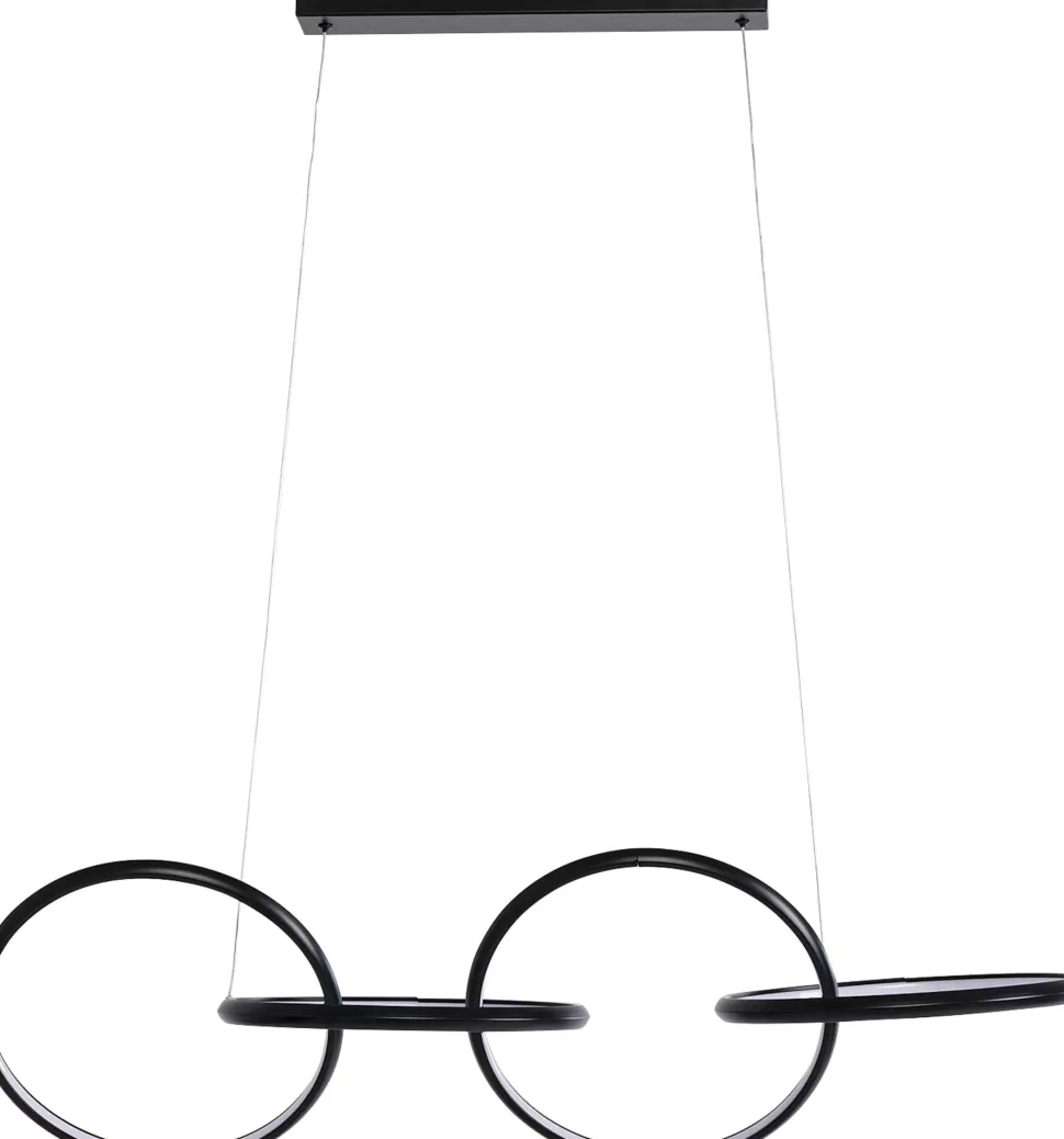 Lampy Wiszące-KARE Design Lampa Wisząca LED Czarne Okręgi Aluminium 105 Cm