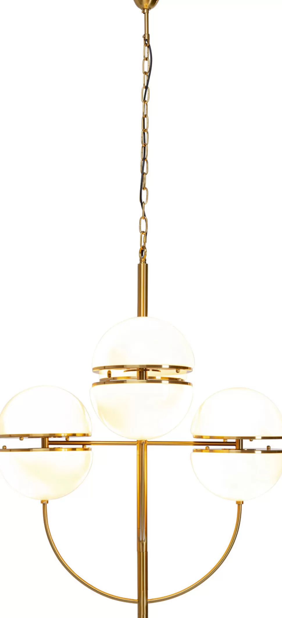 Lampy Wiszące-KARE Design Lampa Wisząca Leisha Bunch 76x100 Cm Biało-złota