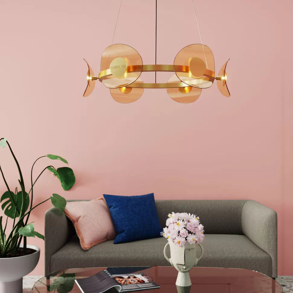 Lampy Wiszące-KARE Design Lampa Wisząca Mariposa Ø81x150 Cm Złota