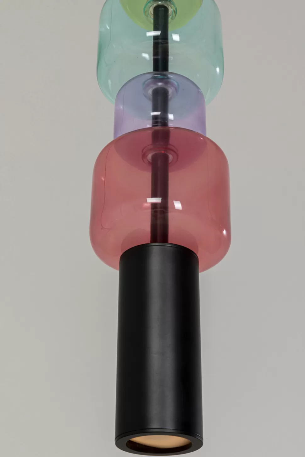 Lampy Wiszące-KARE Design Lampa Wisząca Stal Czarna I Kolorowe Szkło 100x61 Cm