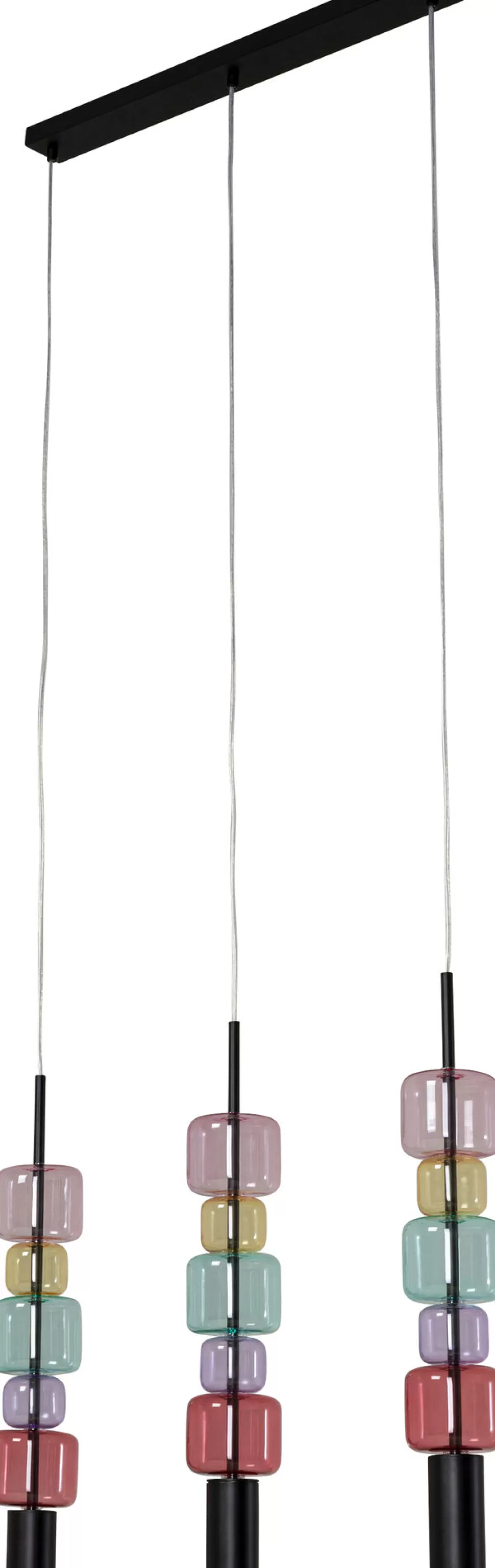 Lampy Wiszące-KARE Design Lampa Wisząca Stal Czarna I Kolorowe Szkło 70x61 Cm