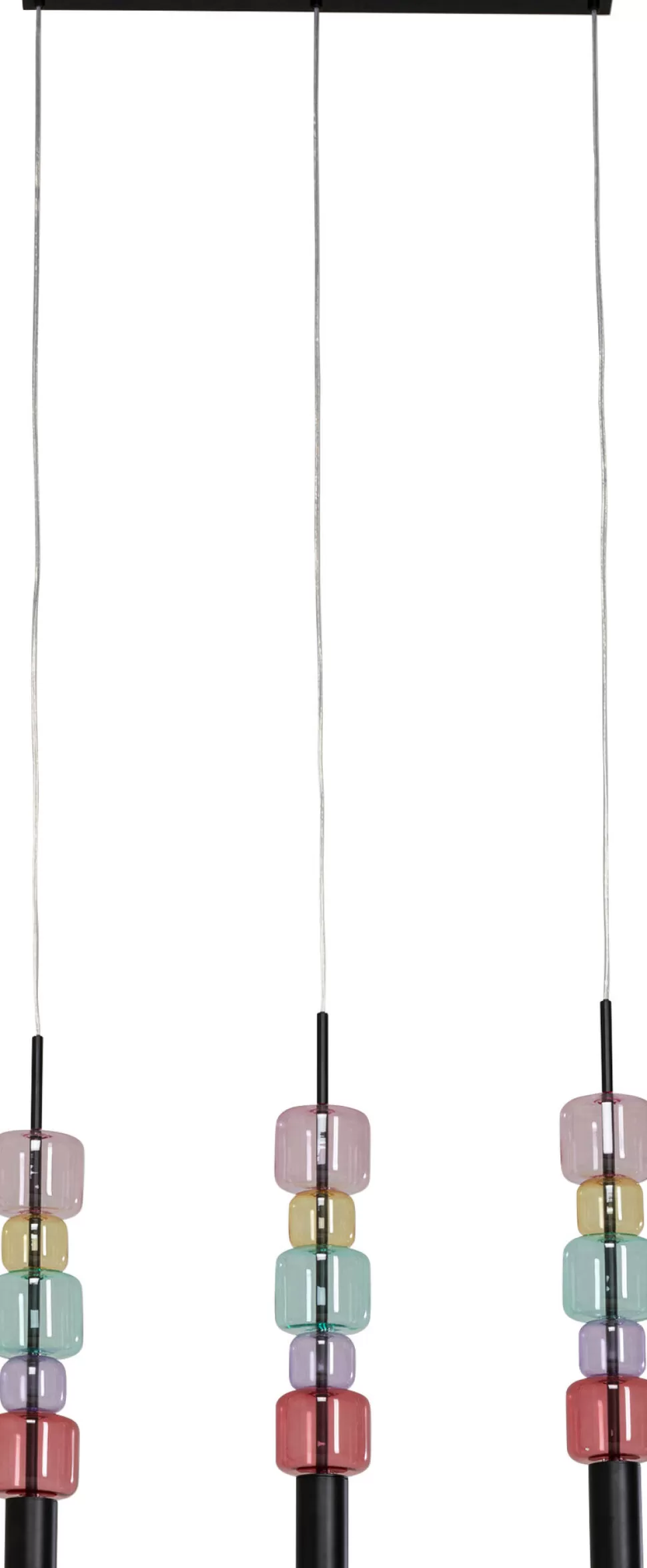 Lampy Wiszące-KARE Design Lampa Wisząca Stal Czarna I Kolorowe Szkło 70x61 Cm