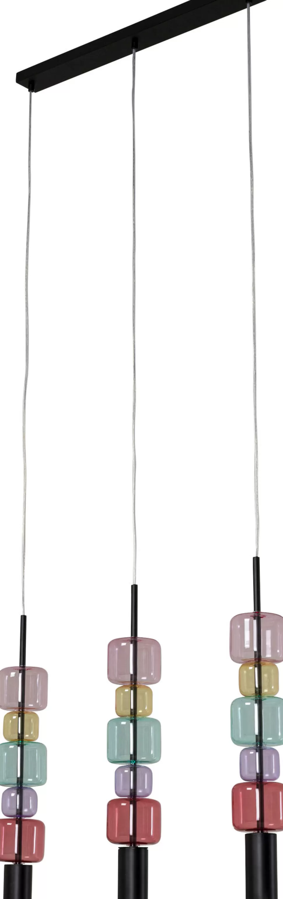 Lampy Wiszące-KARE Design Lampa Wisząca Stal Czarna I Kolorowe Szkło 70x61 Cm