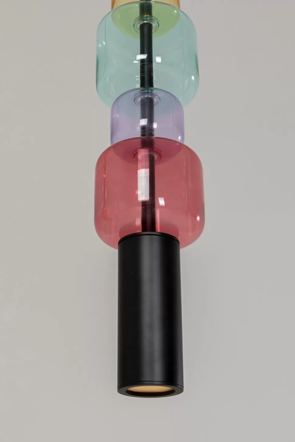 Lampy Wiszące-KARE Design Lampa Wisząca Stal Czarna I Kolorowe Szkło 70x61 Cm