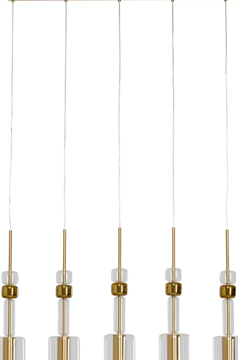 Lampy Wiszące-KARE Design Lampa Wisząca Stal I Szkło Kolor Transparentny I Złoty 103x60 Cm