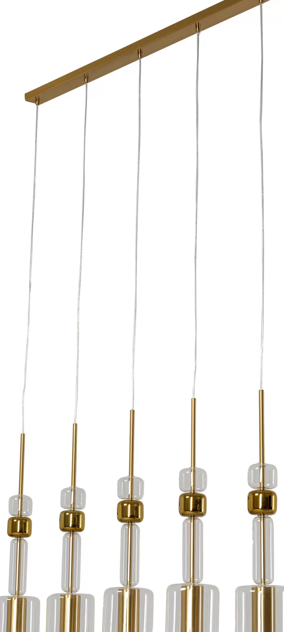 Lampy Wiszące-KARE Design Lampa Wisząca Stal I Szkło Kolor Transparentny I Złoty 103x60 Cm