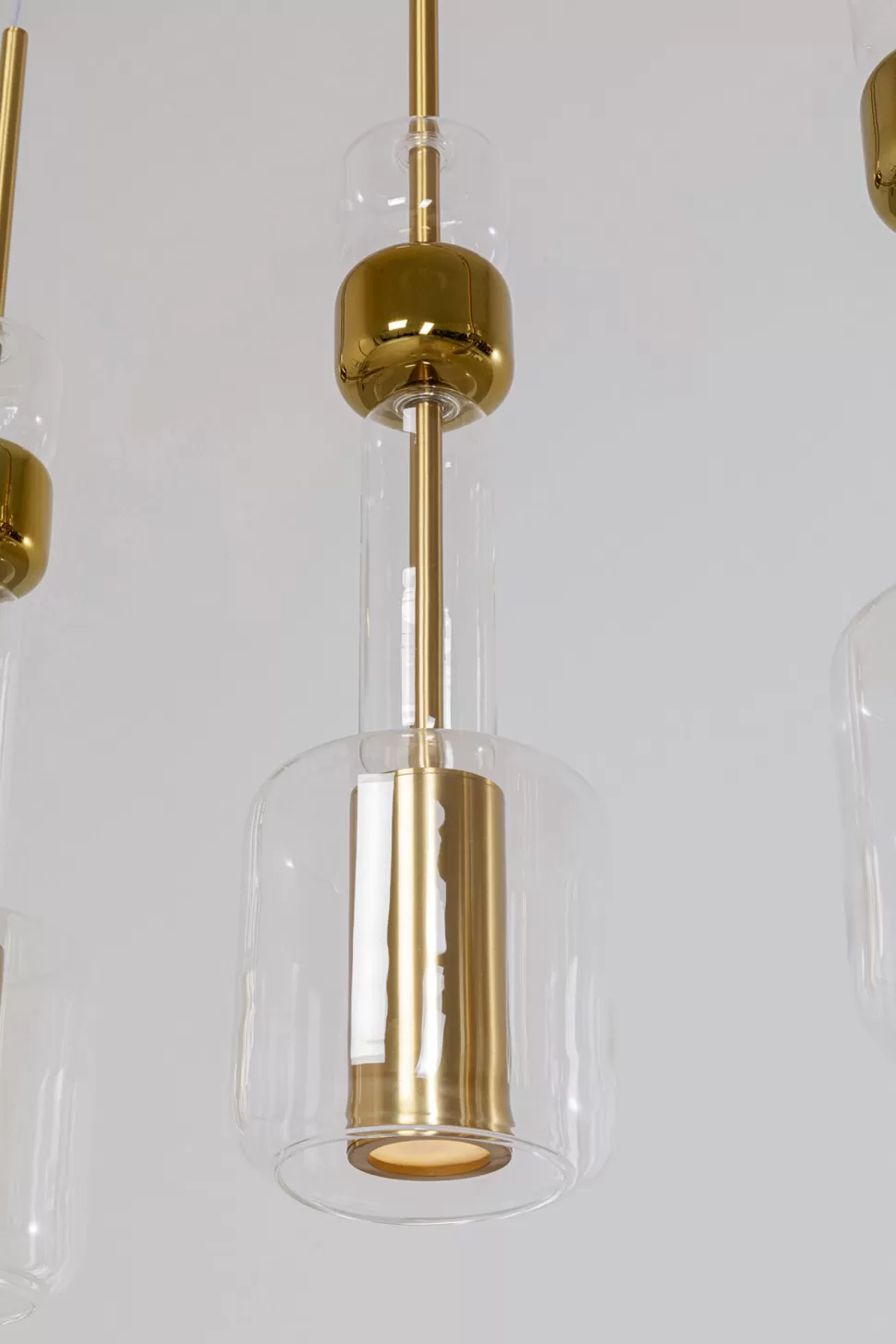 Lampy Wiszące-KARE Design Lampa Wisząca Stal I Szkło Kolor Transparentny I Złoty 103x60 Cm